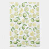 Green Limes Leaves Fruit キッチンタオル (縦)