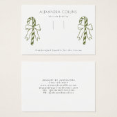 Green Line Art Candy Cane & Bow Hairclip Display (正面&裏面)