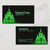 Green Line Art Church on Black 名刺 (正面/裏面)