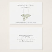 Green Line Art Festive Holly Branch Hairclip  (正面&裏面)