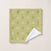 Green Line Pattern Towel バスタオルセット (ウォッシュタオル)
