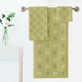 Green Line Pattern Towel バスタオルセット