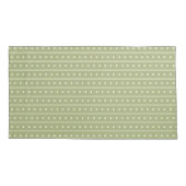 Green Lines and Circles Pattern Pair Of Pillowcase 枕カバー (裏面-左)