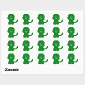 Green Lion Silhouette スクエアシール (シート)