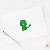 Green Lion Silhouette スクエアシール (封筒)
