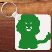 Green Lion Zodiac Silhouette Keychain キーホルダー (正面)