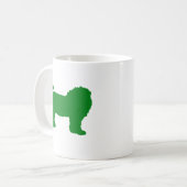 Green Lion Zodiac Silhouette Mug – Grounded Leo コーヒーマグカップ (正面左)