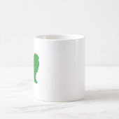 Green Lion Zodiac Silhouette Mug – Grounded Leo コーヒーマグカップ (中央)