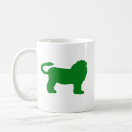 Green Lion Zodiac Silhouette Mug – Grounded Leo コーヒーマグカップ