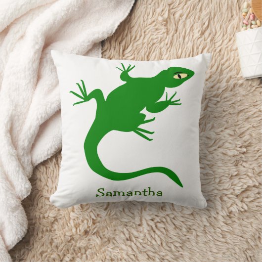 Green Lizard Design Personalised クッション (ブランケット)