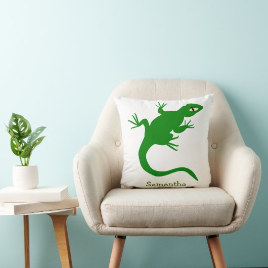 Green Lizard Design Personalised クッション (椅子)