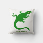 Green Lizard Design Personalised クッション (正面)