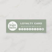 Green Logo Modern Professional Loyalty Card スキニー名刺 (正面)