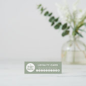 Green Logo Modern Professional Loyalty Card スキニー名刺 (スタンド正面)