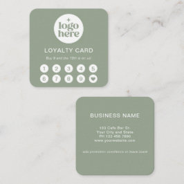 Green Logo Modern Professional Loyalty Card ロイヤリティカード