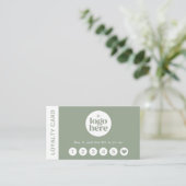 Green Logo Modern Professional Loyalty Card 名刺 (スタンド正面)