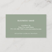 Green Logo Modern Professional Loyalty Card 名刺 (裏面)