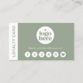 Green Logo Modern Professional Loyalty Card 名刺 (正面)