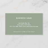 Green Logo Modern Professional Loyalty Card 名刺 (裏面)