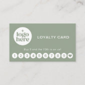 Green Logo Modern Professional Loyalty Card 名刺 (正面)