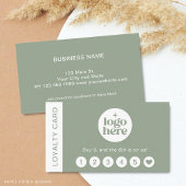Green Logo Modern Professional Loyalty Card 名刺