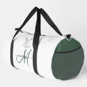 Green Love Birds Personalized Gym Duffel Bag ダッフルバッグ (右コーナー)