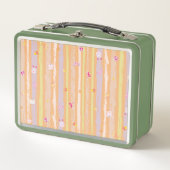 Green Lunch Box – Baby Joy & Creatures Pastel メタルランチボックス (正面)