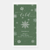 Green Magical Snowflake Baby Shower Welcome (正面)
