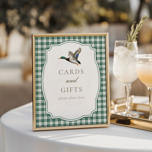 Green Mallard Duck Gender Neutral Cards & Gifts ポスター