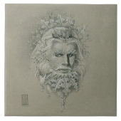 Green Man 2.0 with Oak Leaf Beard  タイル (正面)