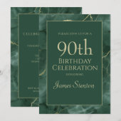 Green Marble 90th Birthday 招待状 (正面/裏面)