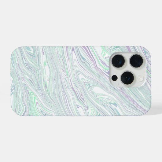 Green Marble Fusion Phone Case iPhoneケース (裏面横)