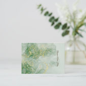 Green Marble Store Earring Display Card 名刺 (スタンド正面)