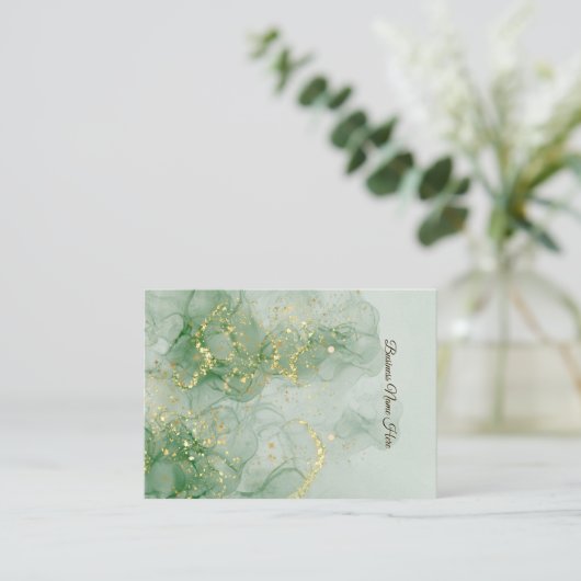 Green Marble Store Earring Display Card 名刺 (スタンド正面)