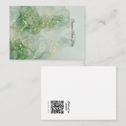 Green Marble Store Earring Display Card 名刺 (正面/裏面)