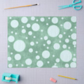 Green Marble White Polka Dots Pattern Decoupage 薄葉紙 (クラフト)