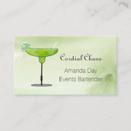 Green Martini Glass with Fruit Business Card 名刺