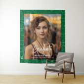 Green Math Handwritten Script Photo Graduation  タペストリー (インサイチュ)