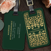 Green Medieval Fantasy Gold Sword Name ラゲッジタグ