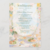 Green Mediterranean Bridal Brunch Vintage Design 招待状 (正面)