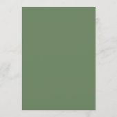 Green Mediterranean Bridal Brunch Vintage Design 招待状 (裏面)