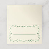 Green Mediterranean Handwritten Wedding プレイスカード (外部開封)