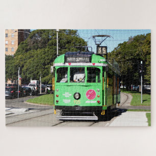 Green Melbourne city tram,ビクトリア,オーストラリア ジグソーパズル