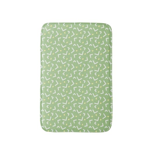 Green Memphis Pattern Bath Mat バスマット (正面縦)
