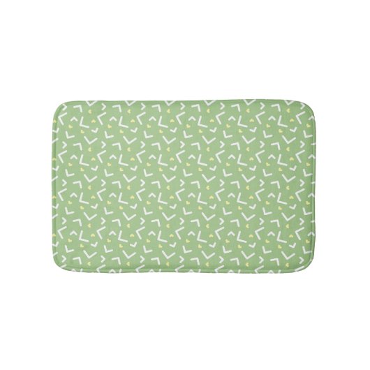Green Memphis Pattern Bath Mat バスマット (正面)