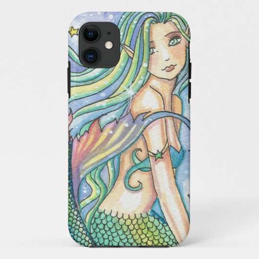 Green Mermaid iPhone 5ケースby Molly Harrison Case-Mate iPhoneケース (裏面)