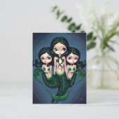 「Green Mermaid Triplets」ポストカード ポストカード (スタンド正面)