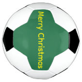 Green Merry Christmas サッカーボール (回転)