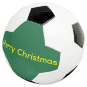 Green Merry Christmas サッカーボール (3/4)