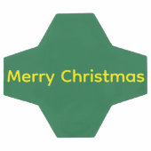 Green Merry Christmas サッカーボール (フラット)